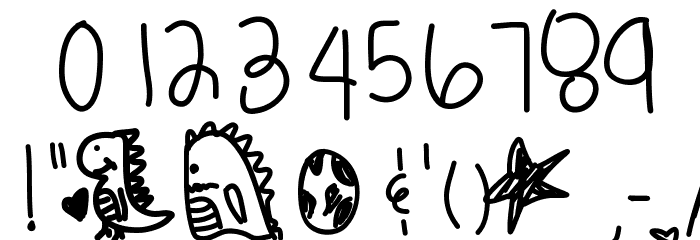 DinosaursAreAlive Font OTHER CHARS