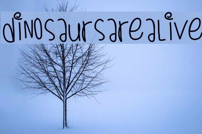 DinosaursAreAlive Font examples