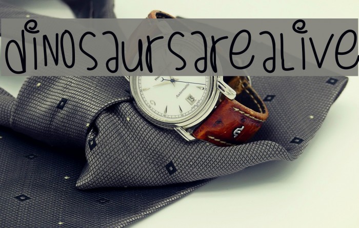 DinosaursAreAlive Font examples