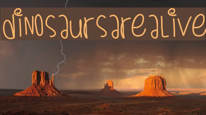 DinosaursAreAlive Font examples