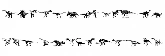 Dinosaurs Caratteri MINUSCOLO