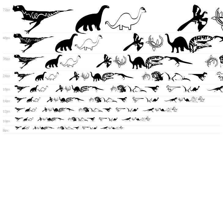 DinosoType Waterfall