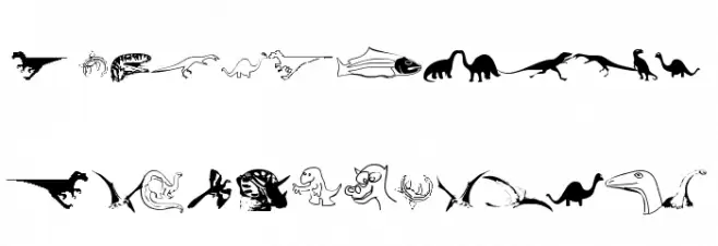 DinosoType Caratteri MINUSCOLO