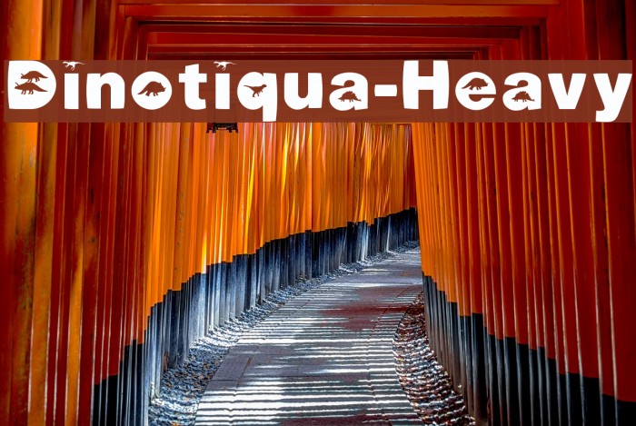 Dinotiqua-Heavy Font examples