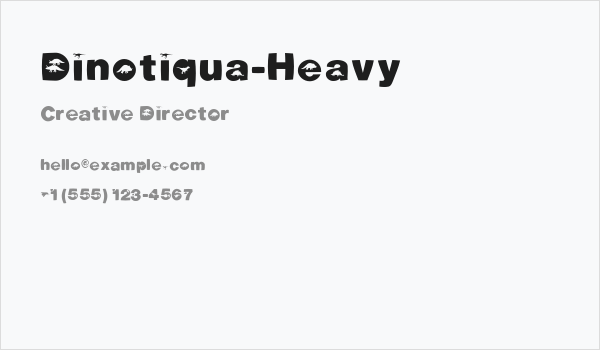 Dinotiqua-Heavy Business Card