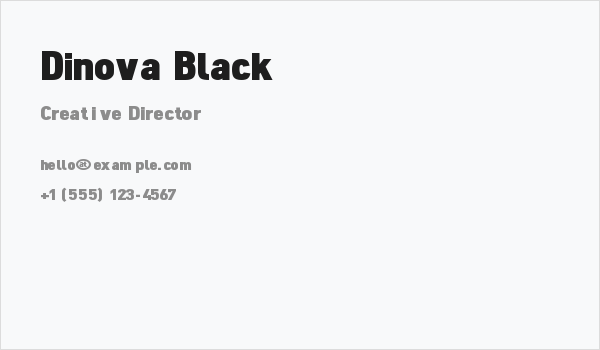 Dinova Black Business Card