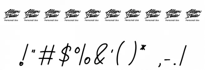 Diolitha - Personal Use Font OTHER CHARS