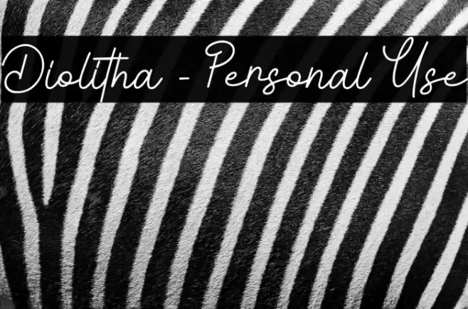 Diolitha - Personal Use Font examples