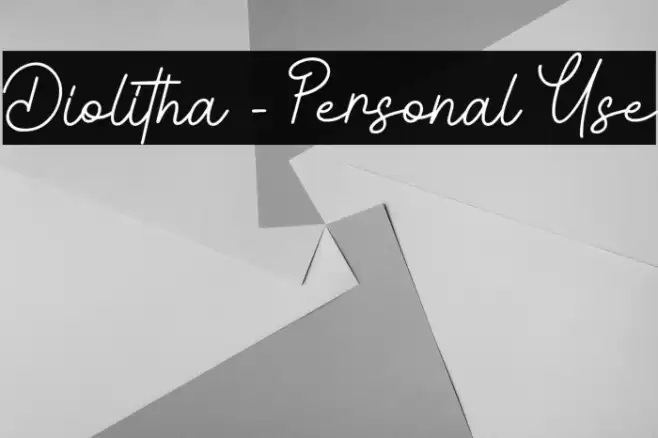 Diolitha - Personal Use Font examples