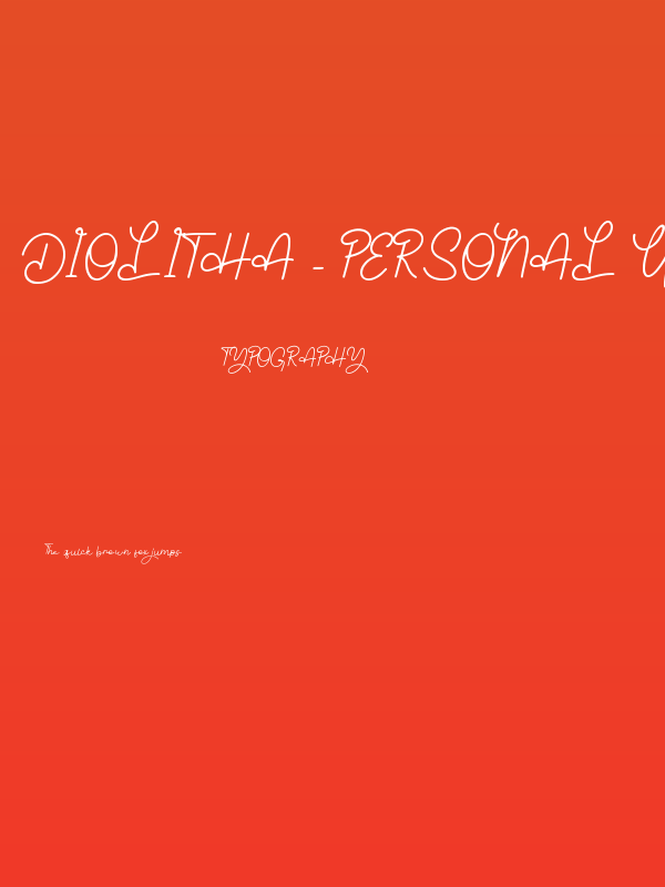 Diolitha - Personal Use Poster