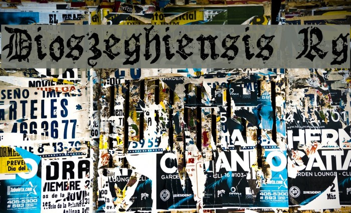 Dioszeghiensis Rg Font examples