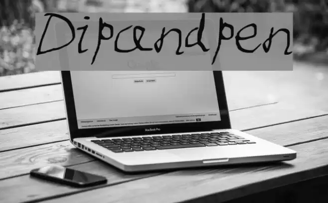 Dip_and_pen Font examples