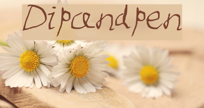Dip_and_pen Font examples
