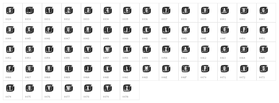 Diperas Capitals Regular Character Map