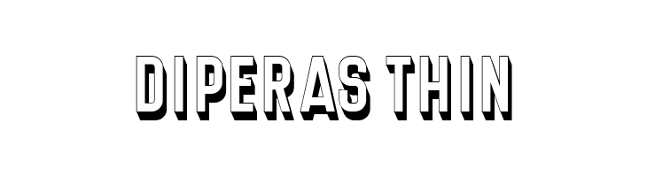 Diperas Thin  font caratteri gratis
