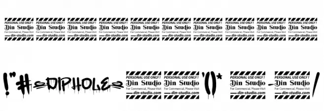 Diphole Personal Use Font OTHER CHARS