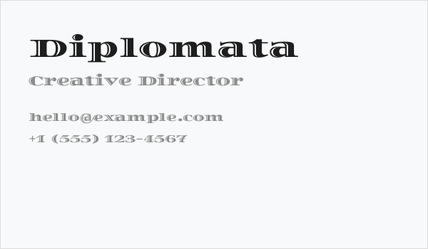 Diplomata Business Card