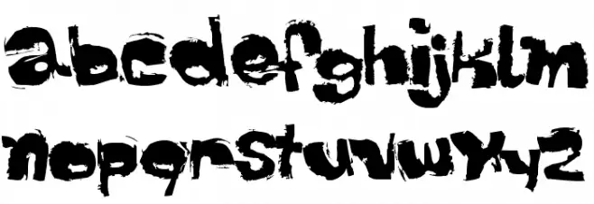 Dippex Font LOWERCASE