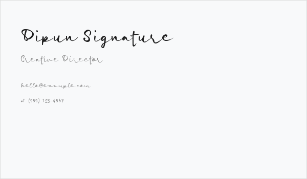 Dipun Signature Business Card