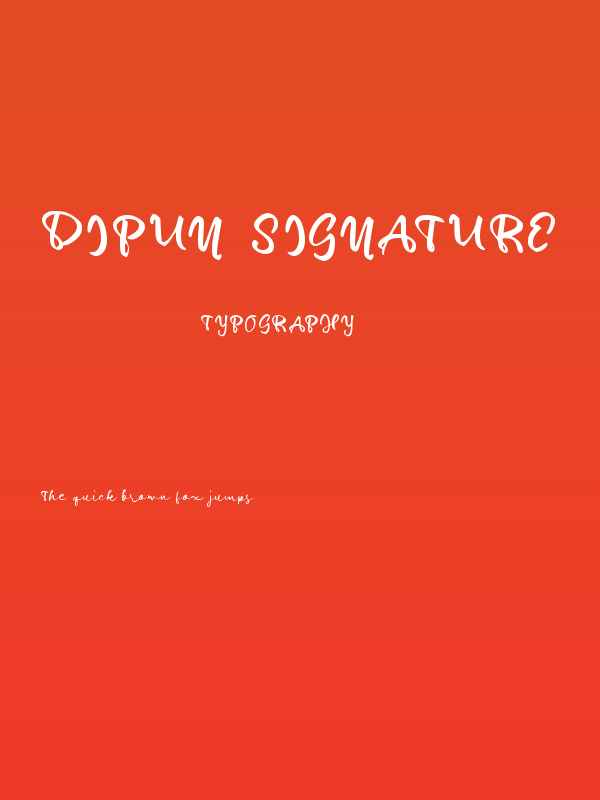 Dipun Signature Poster