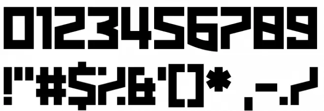 Dire Gramme Font OTHER CHARS