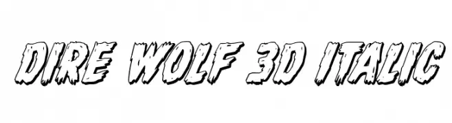 Dire Wolf 3D Italic  Descarca Fonturi Gratis