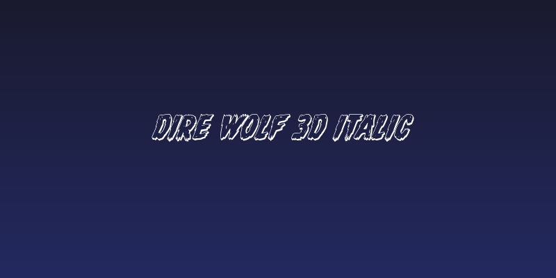 Dire Wolf 3D Italic Social Header