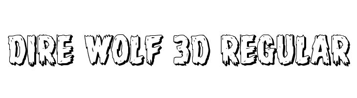 Dire Wolf 3D Regular Font