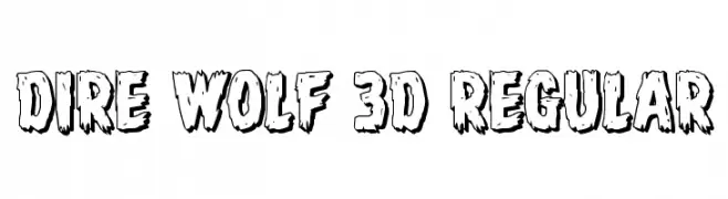 Dire Wolf 3D Regular  Descarca Fonturi Gratis
