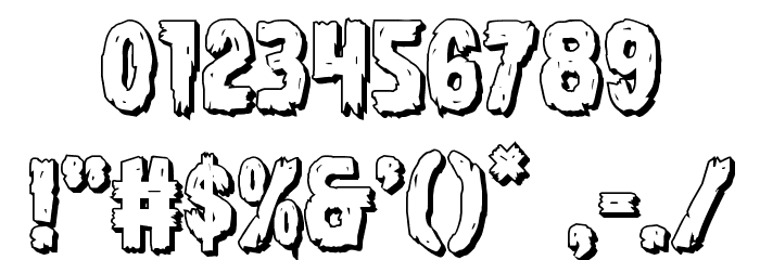 Dire Wolf 3D Regular Font OTHER CHARS