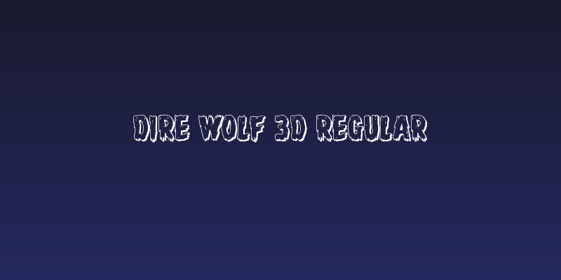 Dire Wolf 3D Regular Social Header