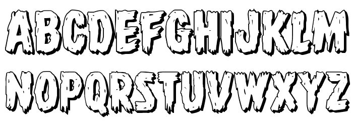 Dire Wolf 3D Regular Font LOWERCASE