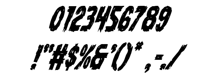 Dire Wolf Condensed Italic Font OTHER CHARS