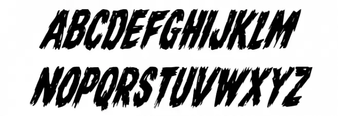 Dire Wolf Condensed Italic خط أحرف كبيرة