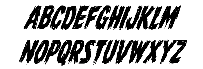 Dire Wolf Condensed Italic Font LOWERCASE