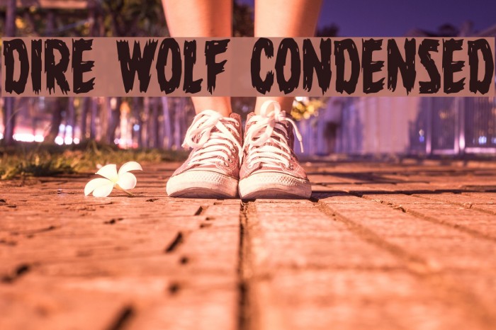 Dire Wolf Condensed Font examples