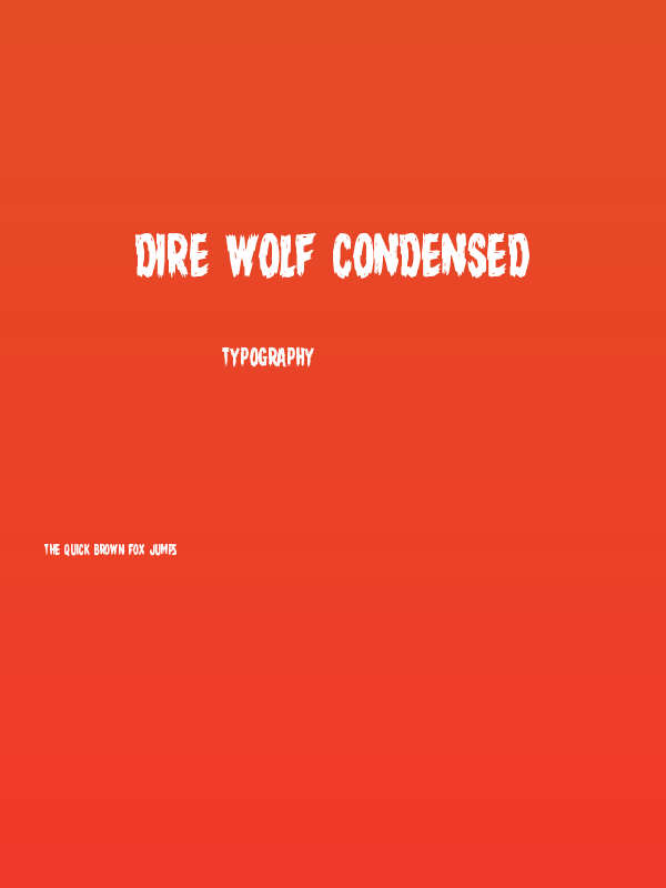 Dire Wolf Condensed Poster