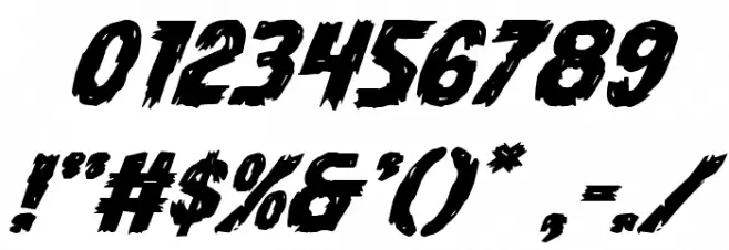 Dire Wolf Expanded Italic Font OTHER CHARS