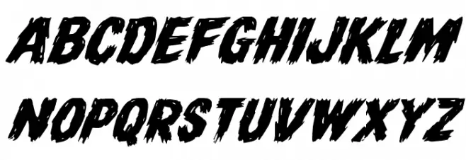 Dire Wolf Expanded Italic Schriftart Groß
