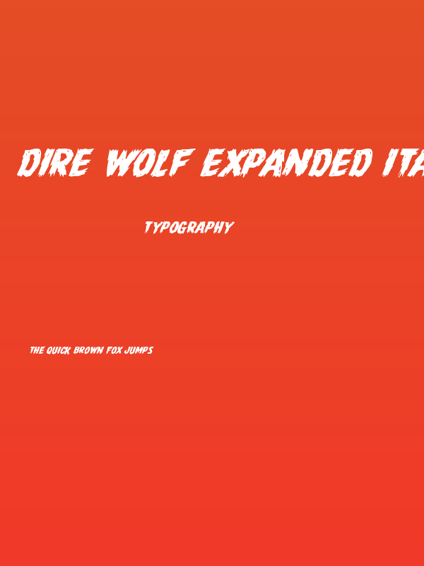 Dire Wolf Expanded Italic Poster