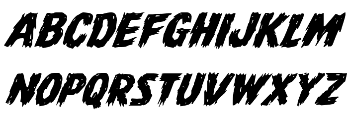 Dire Wolf Expanded Italic Font LOWERCASE