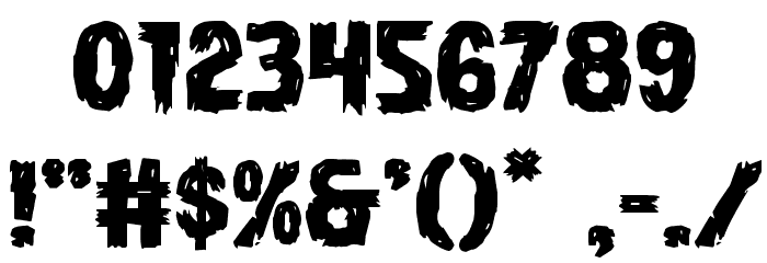 Dire Wolf Expanded Font OTHER CHARS