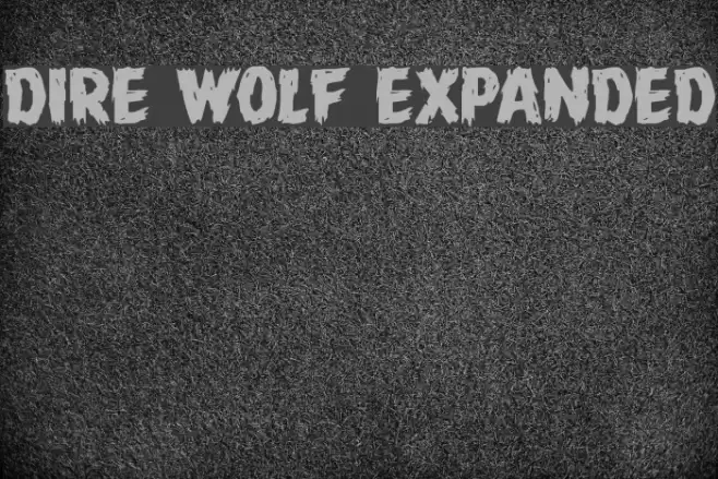 Dire Wolf Expanded Font examples