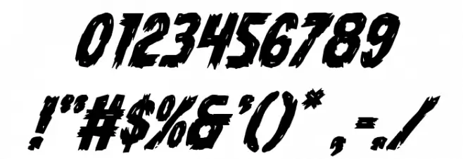 Dire Wolf Italic Font OTHER CHARS