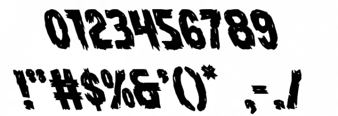 Dire Wolf Leftalic Font OTHER CHARS