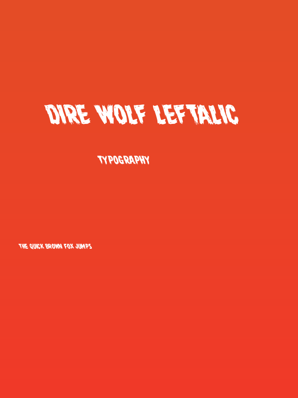 Dire Wolf Leftalic Poster