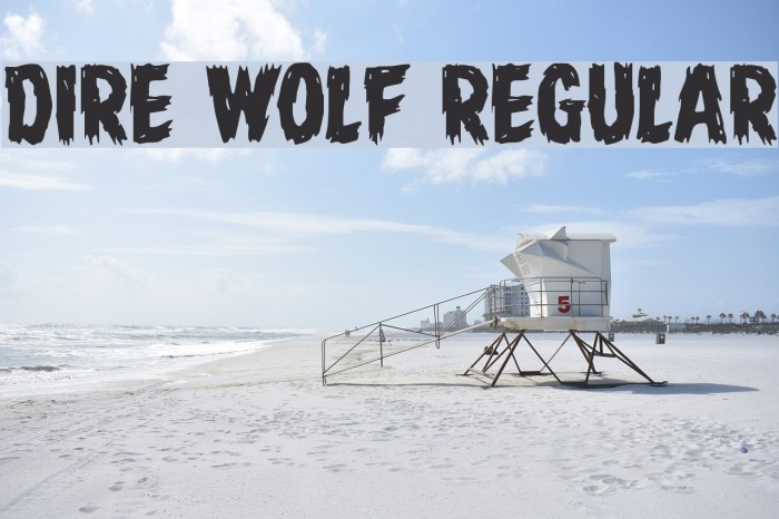 Dire Wolf Regular Font examples