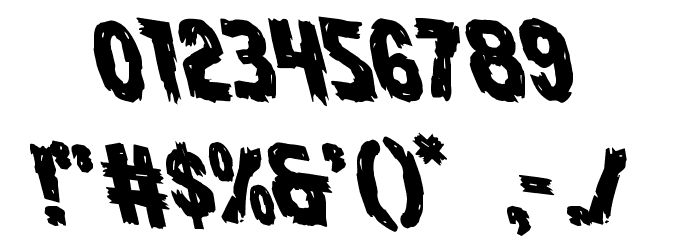Dire Wolf Rotaleft Font OTHER CHARS