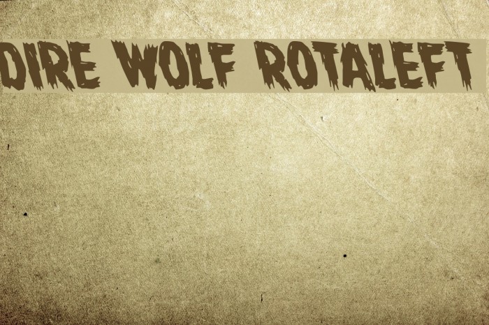 Dire Wolf Rotaleft Font examples