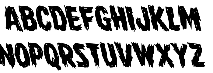 Dire Wolf Rotaleft Font LOWERCASE